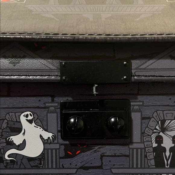 Gothic Black Crossbody Bag with Ghost Design - Picture 5 of 5